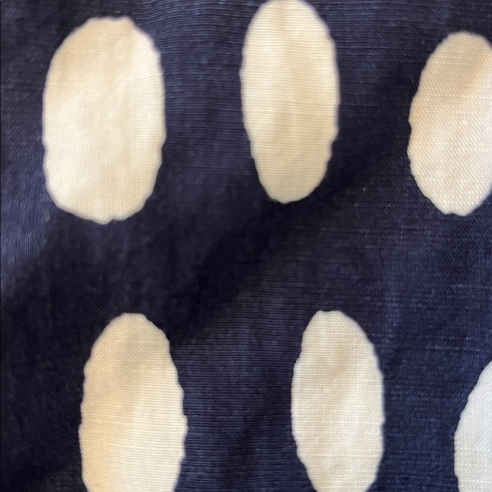 Olga de Polga Linen Blend Navy Polka Dot Shirt Dress - Size 0 (6-8) - Picture 6 of 9